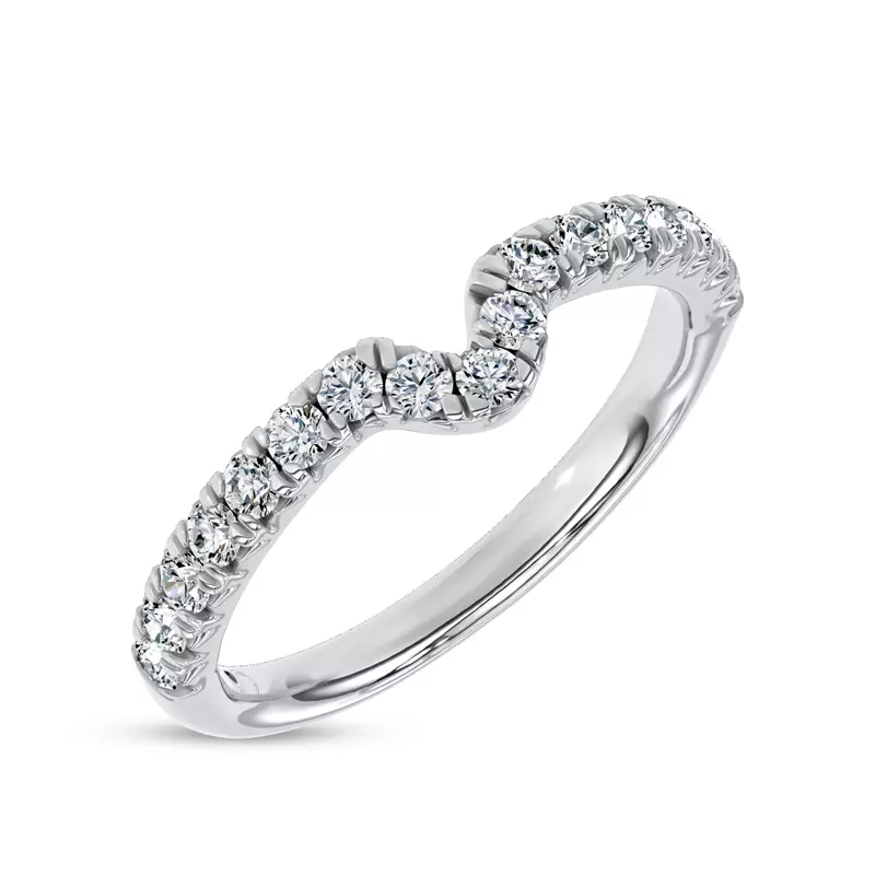 Platinum Ovation Contoured Pavé Lab Band by Christian Siriano