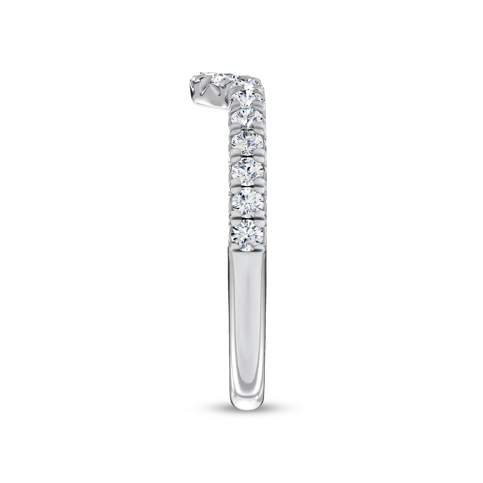 Platinum Ovation Contoured Pavé Lab Band by Christian Siriano