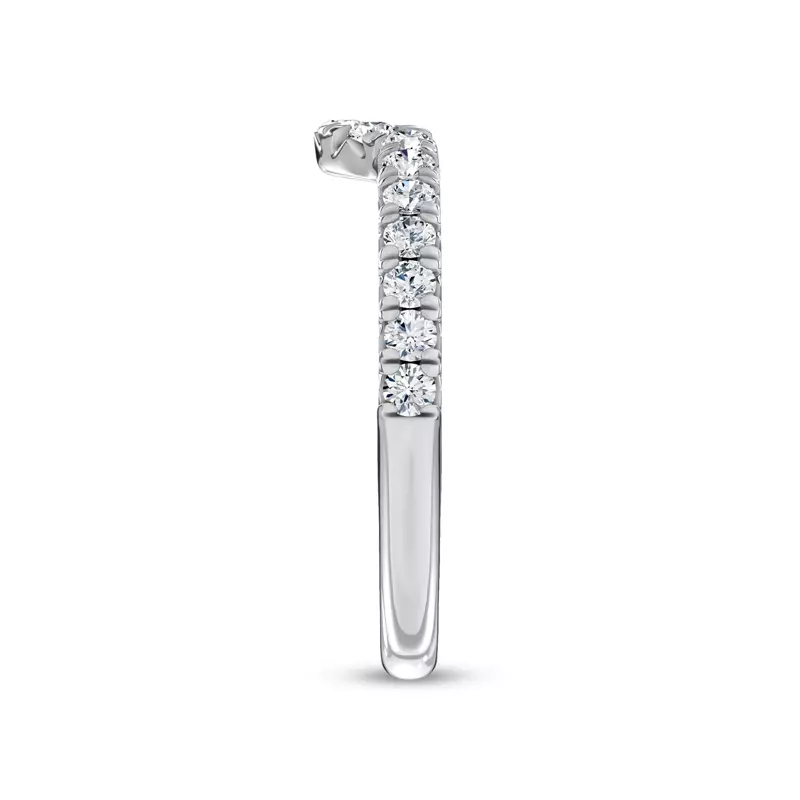 Platinum Ovation Contoured Pavé Band by Christian Siriano