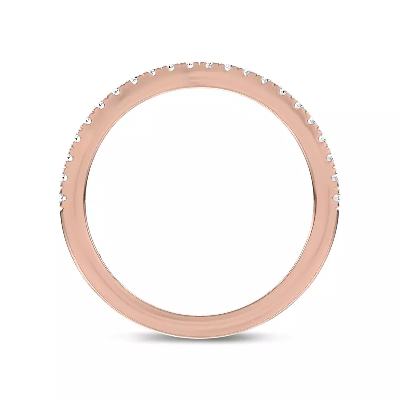 14K Rose Gold Serenade Contoured Pavé Band by Christian Siriano