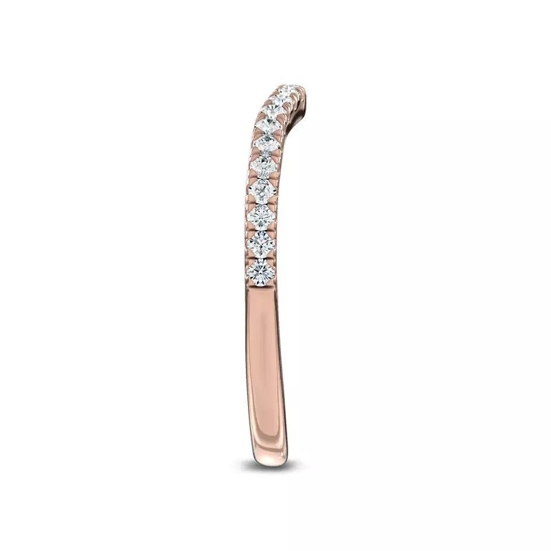 14K Rose Gold Serenade Contoured Pavé Band by Christian Siriano