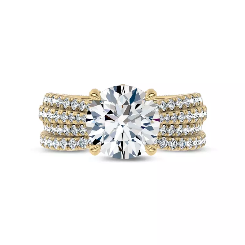 14K Yellow Gold Serenade Contoured Pavé Lab Band by Christian Siriano