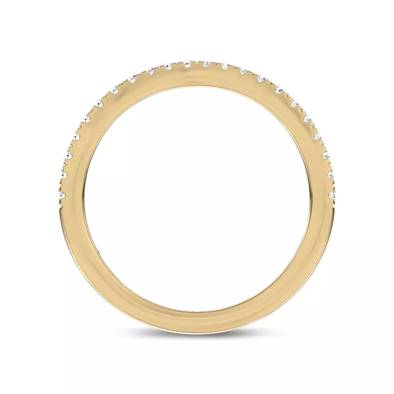 14K Yellow Gold Serenade Contoured Pavé Lab Band by Christian Siriano