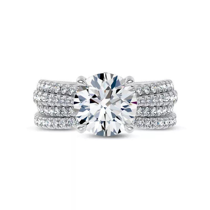 Platinum Serenade Contoured Pavé Lab Band by Christian Siriano
