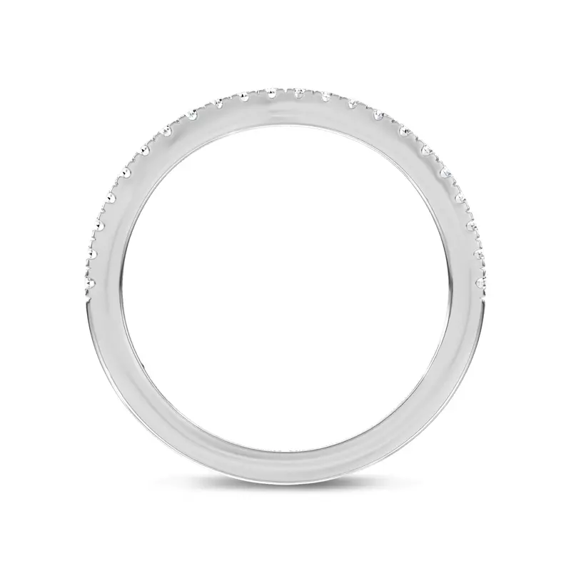 Platinum Serenade Contoured Pavé Lab Band by Christian Siriano