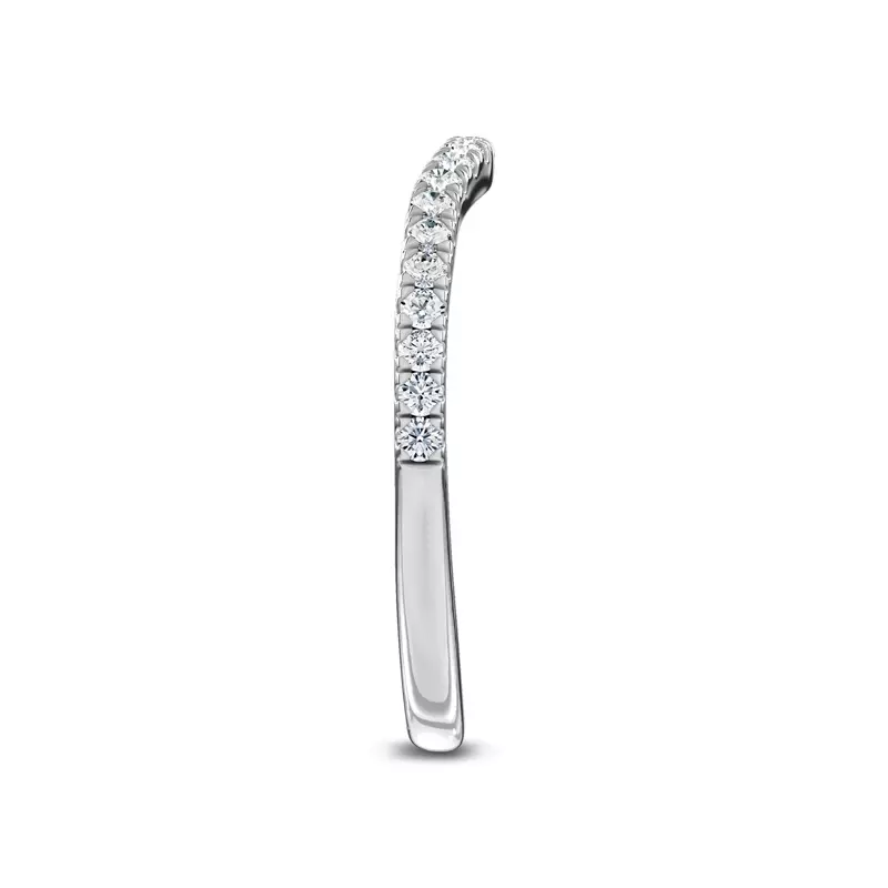 Platinum Serenade Contoured Pavé Lab Band by Christian Siriano