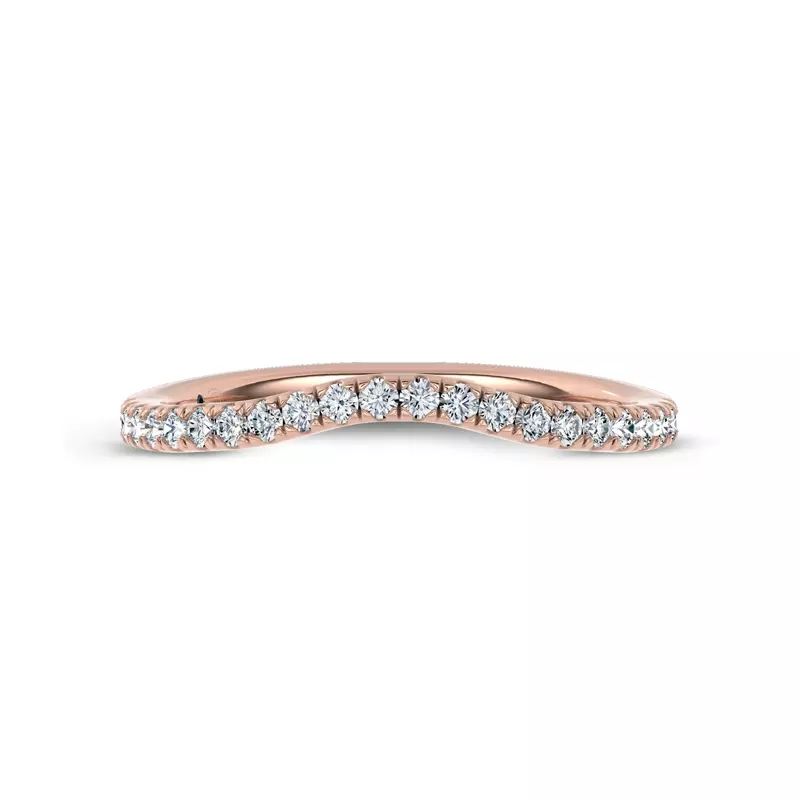 18K Rose Gold Serenade Contoured Pavé Lab Band by Christian Siriano