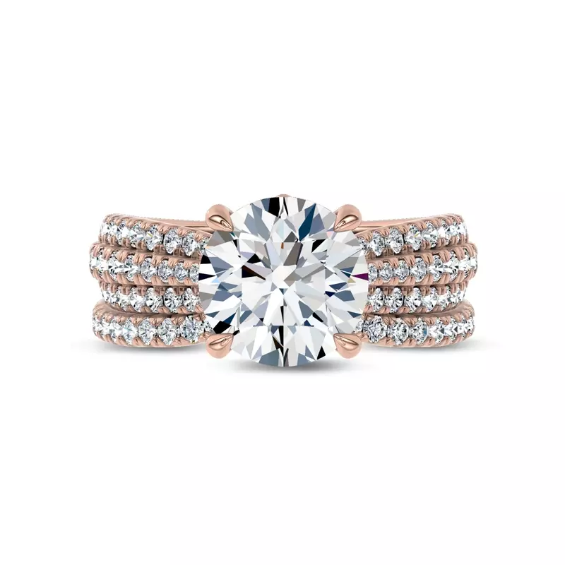 18K Rose Gold Serenade Contoured Pavé Lab Band by Christian Siriano