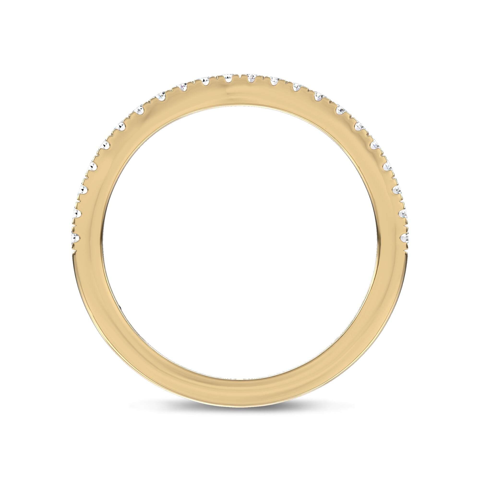 18K Yellow Gold Serenade Contoured Pavé Band by Christian Siriano