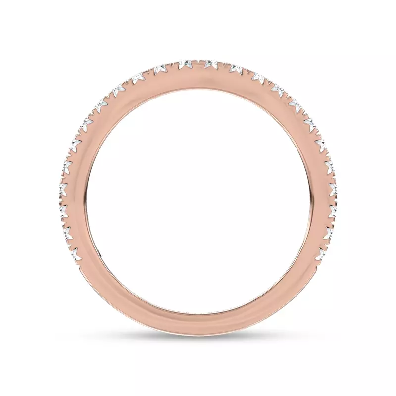 14K Rose Gold Gilded Glow Contoured Pavé Band by Christian Siriano