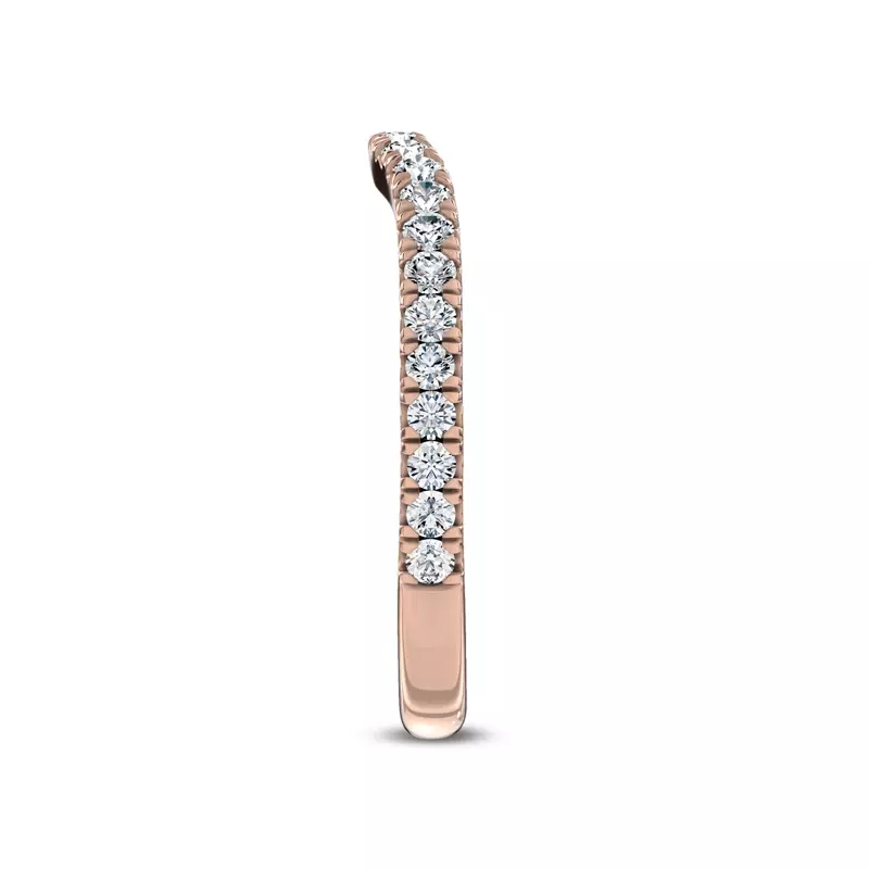 14K Rose Gold Gilded Glow Contoured Pavé Band by Christian Siriano