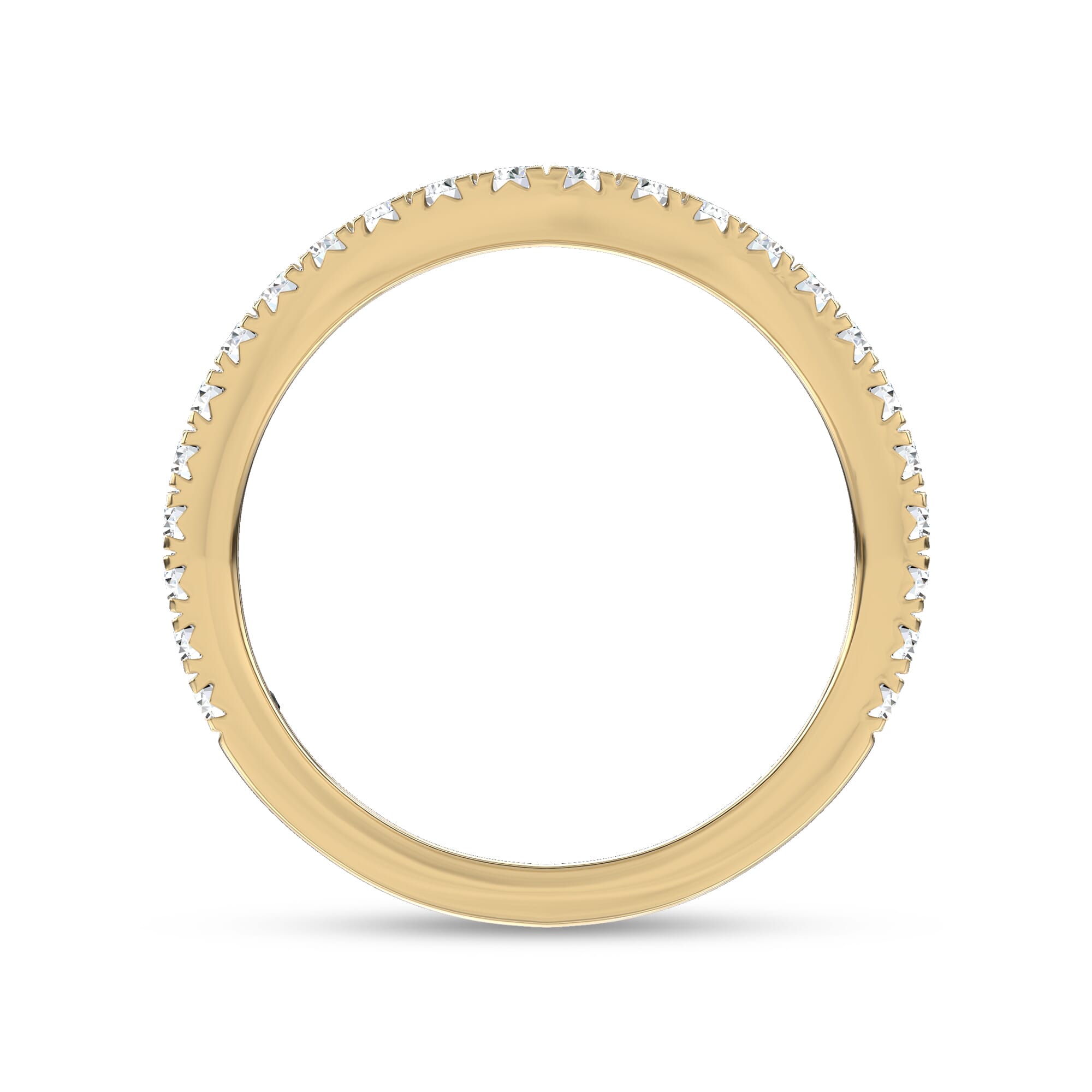 14K Yellow Gold Gilded Glow Contoured Pavé Lab Band by Christian Siriano