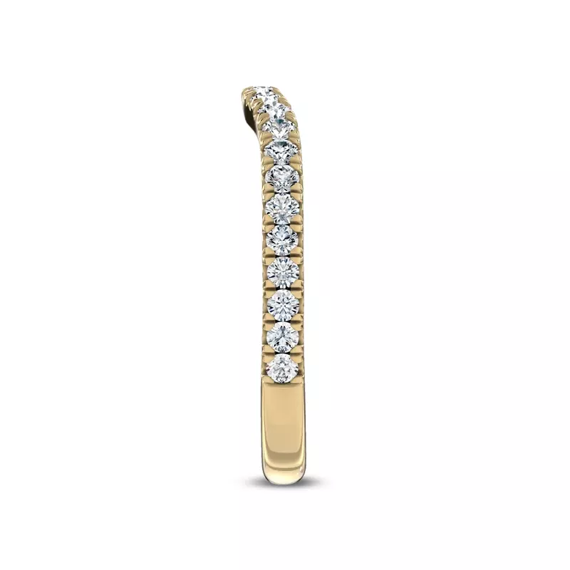 14K Yellow Gold Gilded Glow Contoured Pavé Lab Band by Christian Siriano