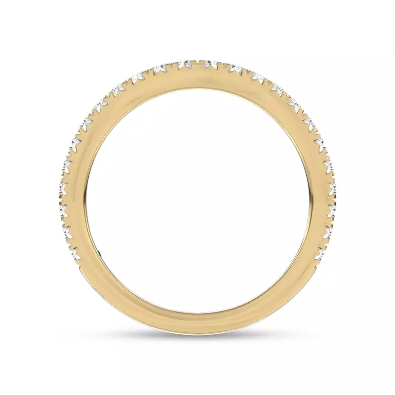 14K Yellow Gold Gilded Glow Contoured Pavé Band by Christian Siriano