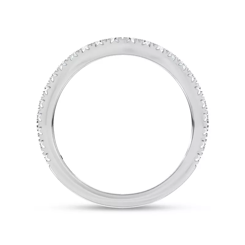 Platinum Gilded Glow Contoured Pavé Lab Band by Christian Siriano