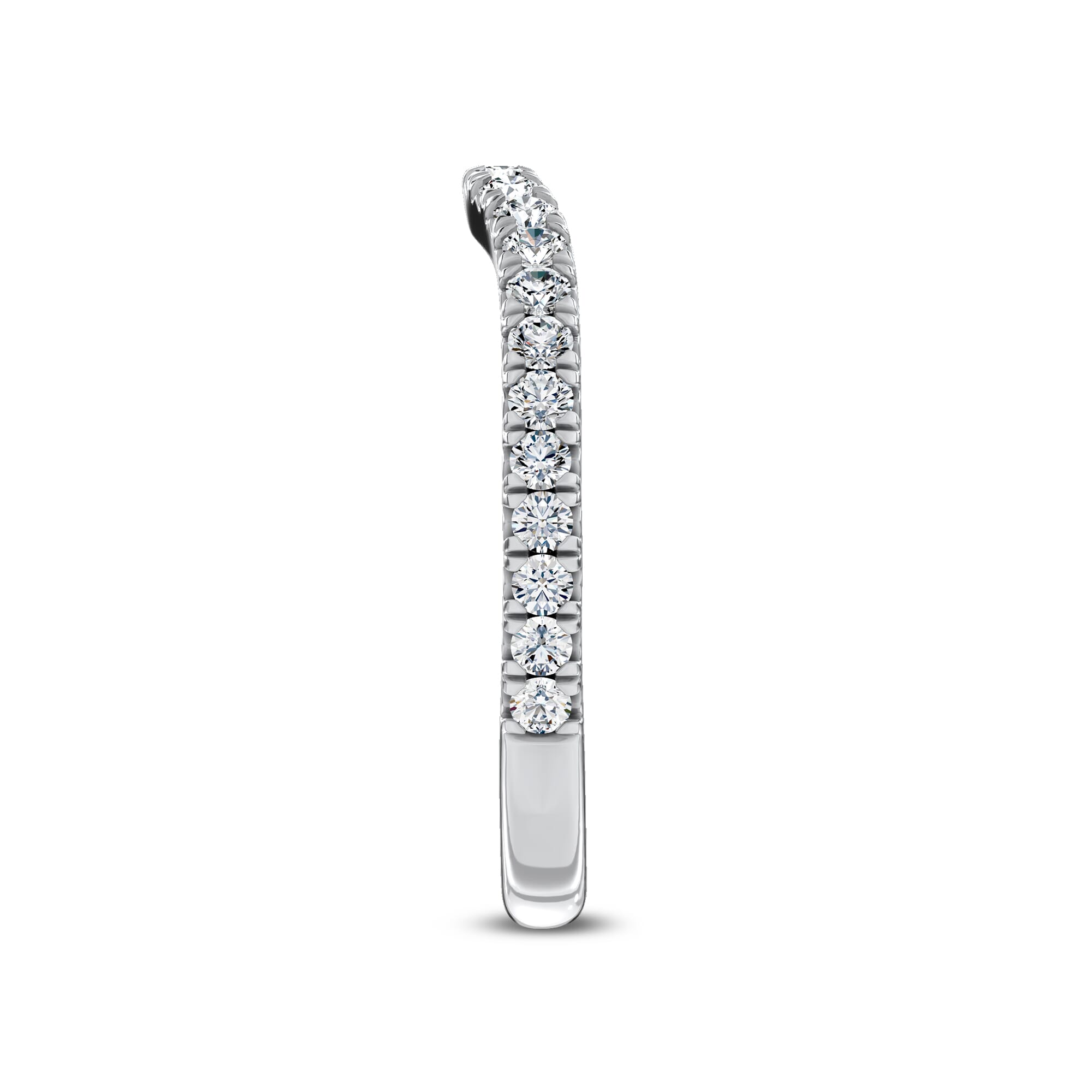 Platinum Gilded Glow Contoured Pavé Lab Band by Christian Siriano