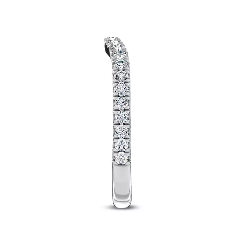 Platinum Gilded Glow Contoured Pavé Band by Christian Siriano