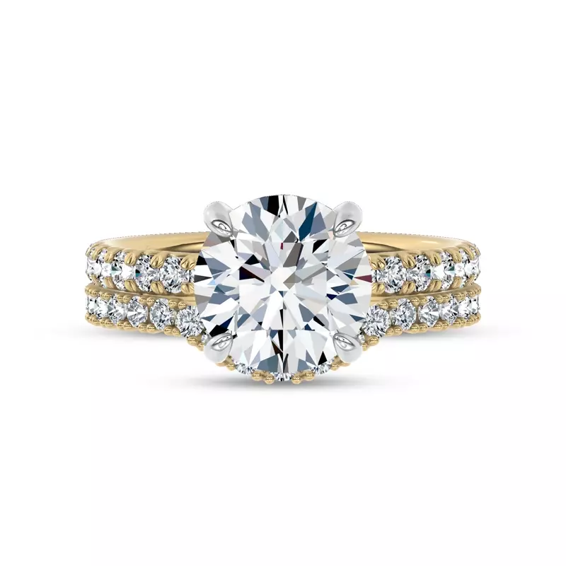 C‑Prong Curved Pavé Lab Band by Christian Siriano