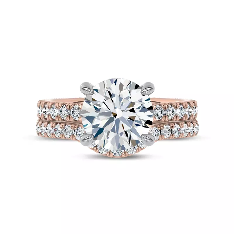 14K Rose Gold Moonlit Veil Lab Band by Christian Siriano