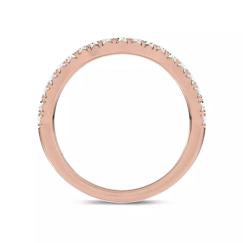 14K Rose Gold Moonlit Veil Lab Band by Christian Siriano