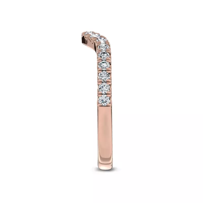 14K Rose Gold Moonlit Veil Lab Band by Christian Siriano