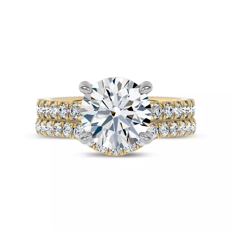 14K Yellow Gold Moonlit Veil Lab Band by Christian Siriano