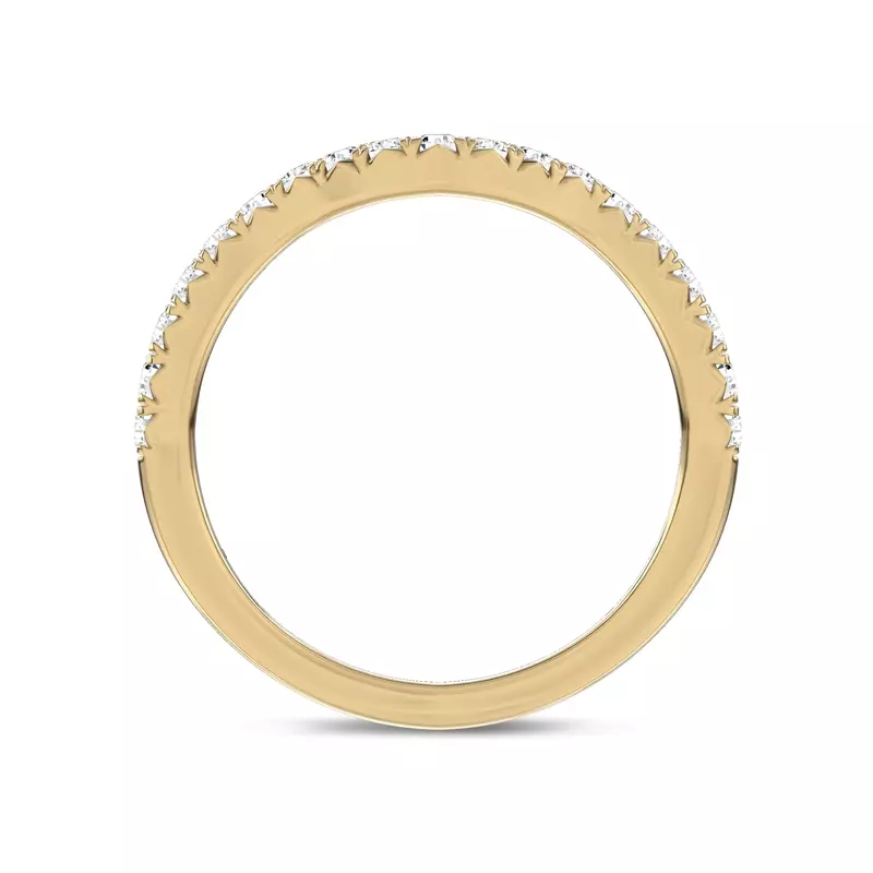 14K Yellow Gold Moonlit Veil Lab Band by Christian Siriano