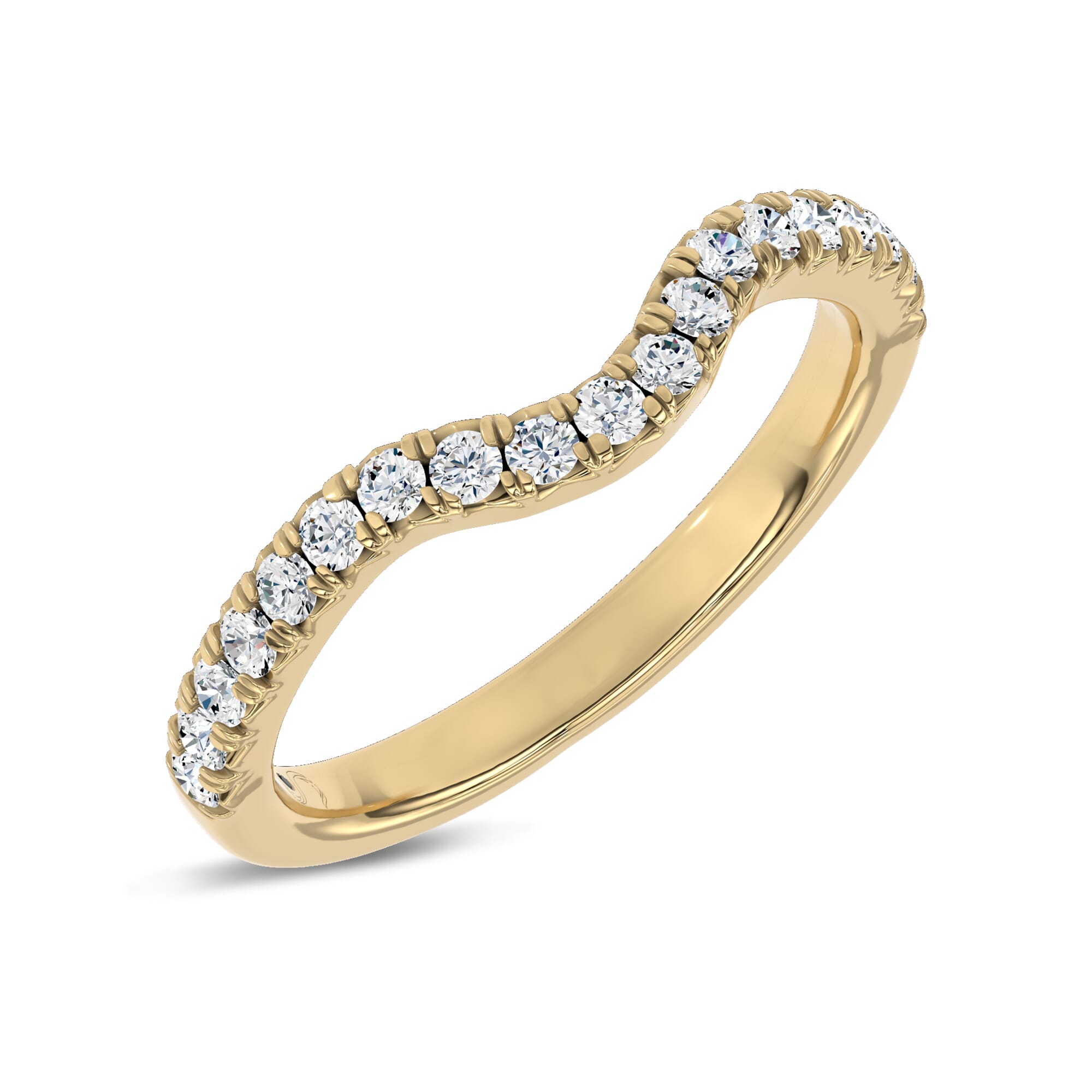 18K Yellow Gold Moonlit Veil Lab Band by Christian Siriano