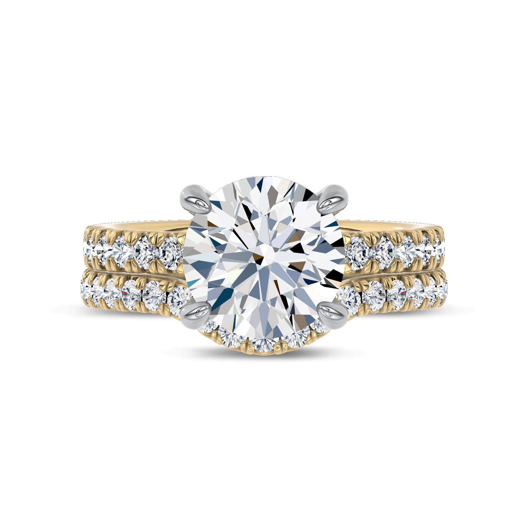 18K Yellow Gold Moonlit Veil Lab Band by Christian Siriano