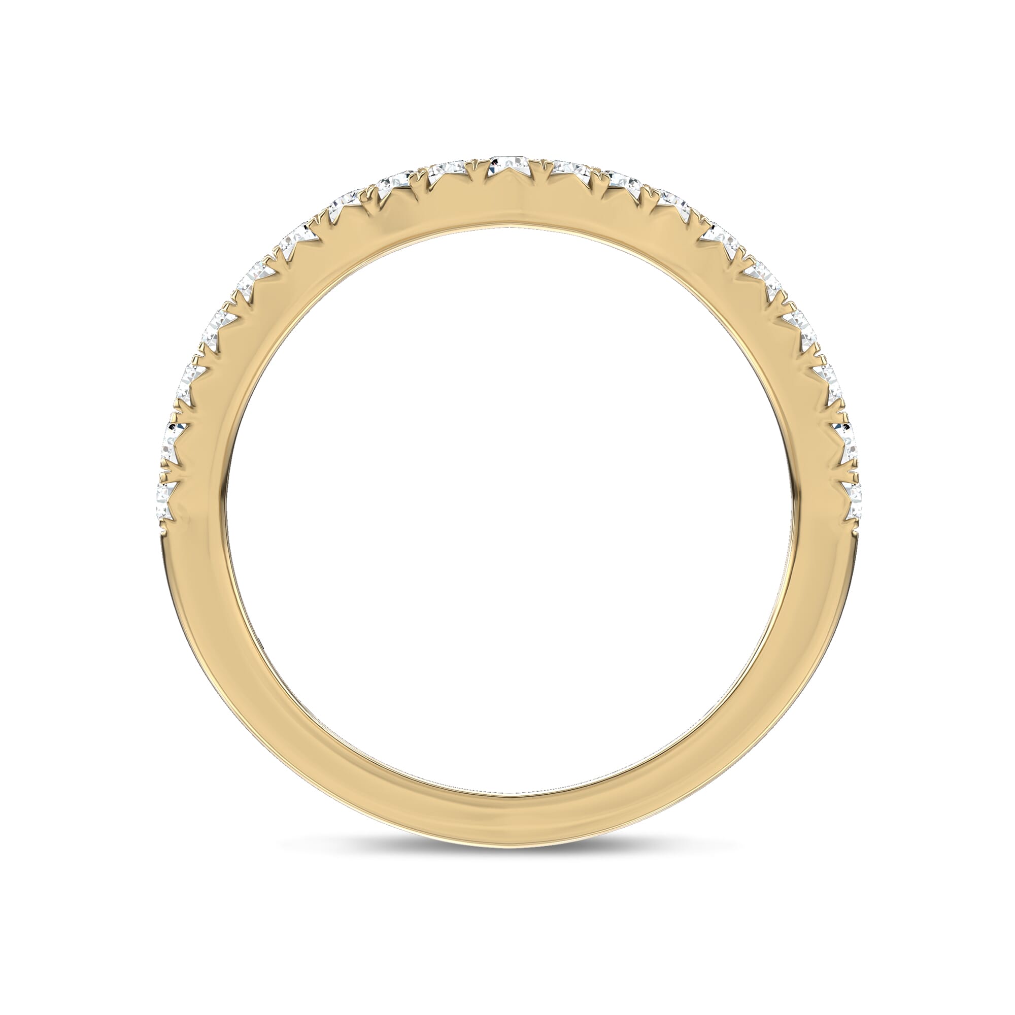 18K Yellow Gold Moonlit Veil Lab Band by Christian Siriano