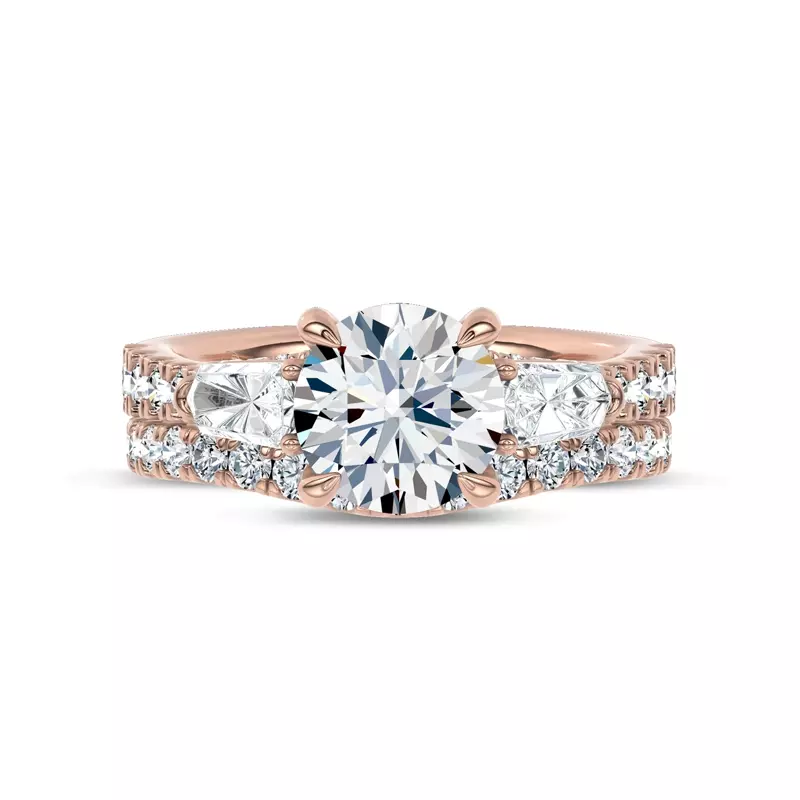 14K Rose Gold Ondina Contoured Pavé Lab Band by Christian Siriano