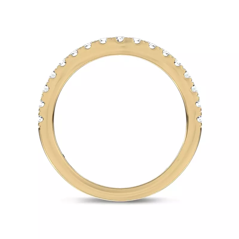 14K Yellow Gold Ondina Contoured Pavé Lab Band by Christian Siriano