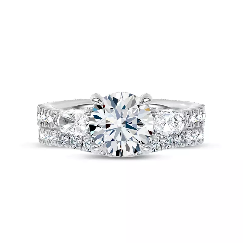 Platinum Ondina Contoured Pavé Lab Band by Christian Siriano