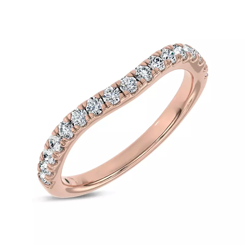 18K Rose Gold Ondina Contoured Pavé Lab Band by Christian Siriano