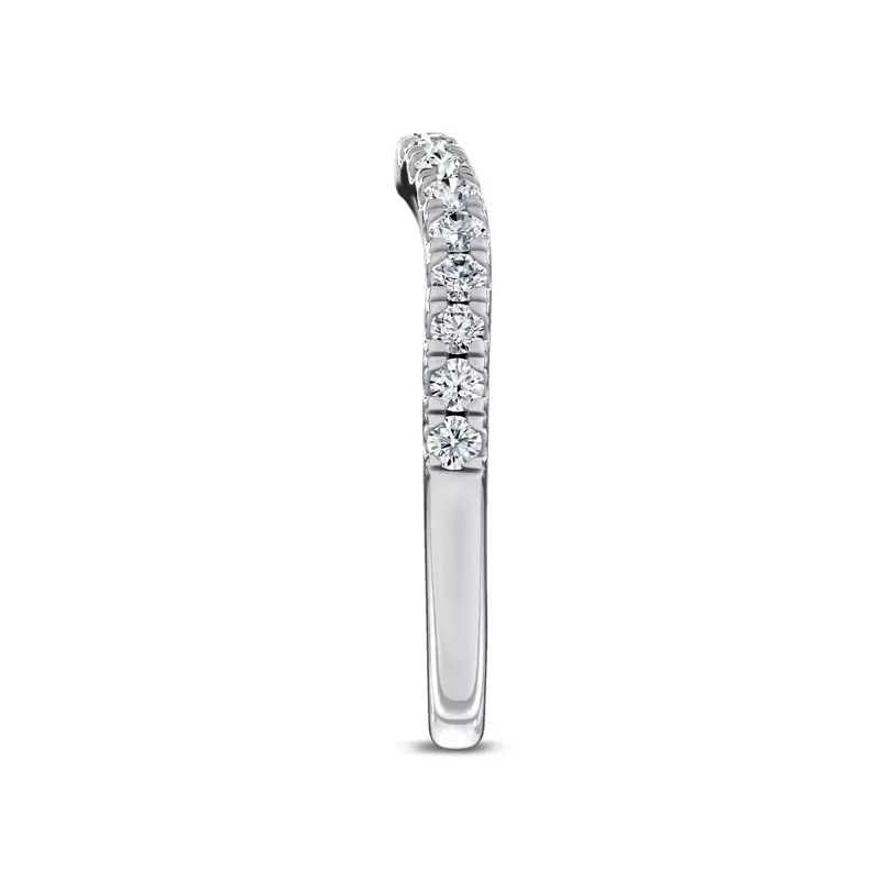 18K White Gold Ondina Contoured Pavé Lab Band by Christian Siriano