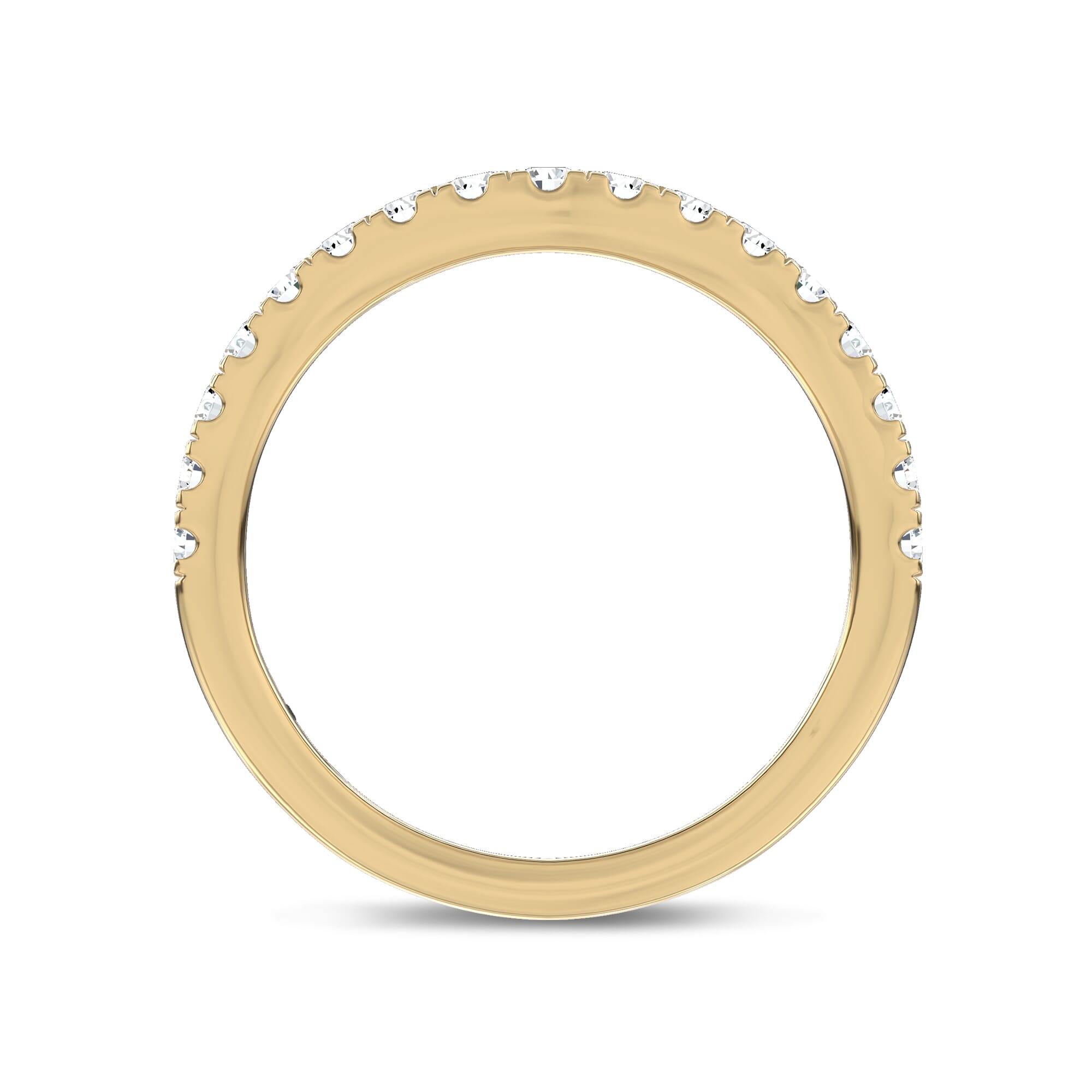 18K Yellow Gold Ondina Contoured Pavé Lab Band by Christian Siriano