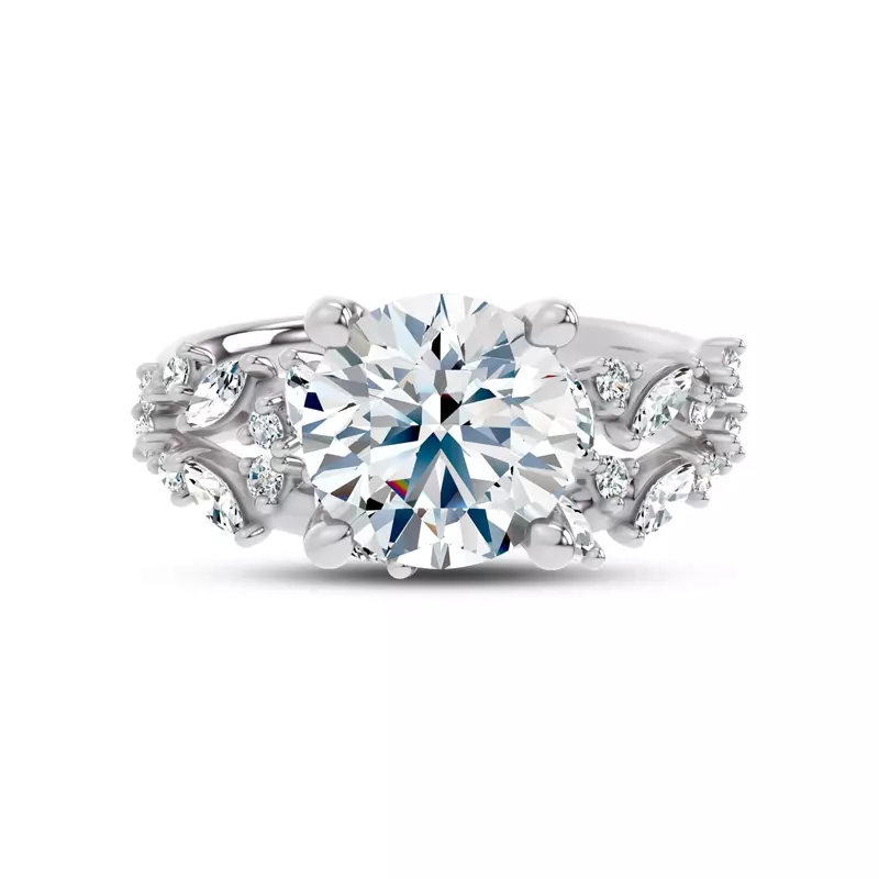 Platinum Hayley Scattered Diamond Band