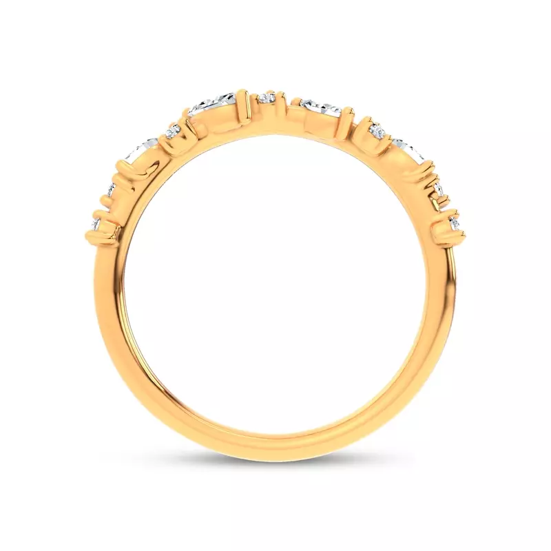 18K Yellow Gold Hayley Scattered Diamond Band