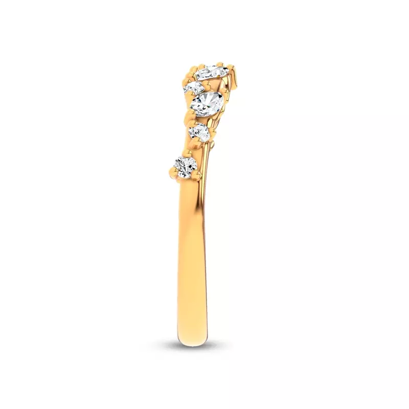 18K Yellow Gold Hayley Scattered Diamond Band