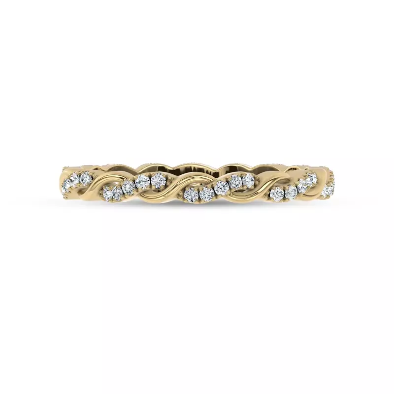 Woven Love Pavé Diamond Eternity Band by Christian Siriano