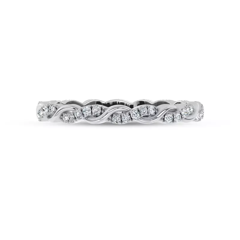 Woven Love Pavé Lab Diamond Eternity Band by Christian Siriano