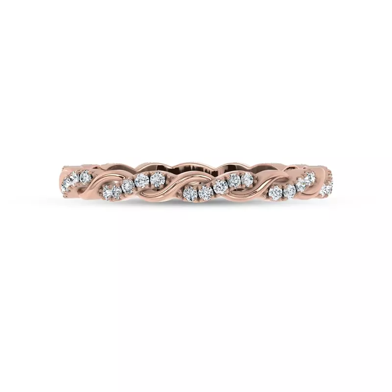 Woven Love Pavé Lab Diamond Eternity Band by Christian Siriano