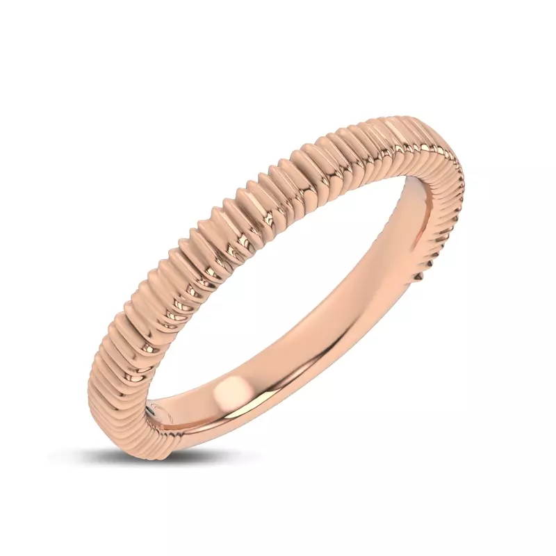 14K Rose Gold Ruche Band by Christian Siriano