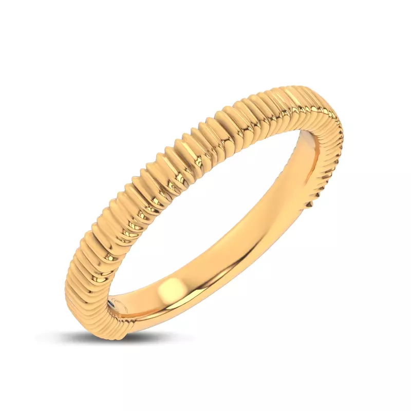 14K Yellow Gold Ruche Band by Christian Siriano