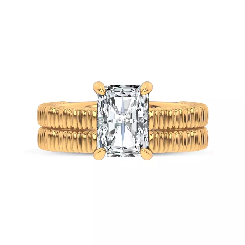 14K Yellow Gold Ruche Band by Christian Siriano
