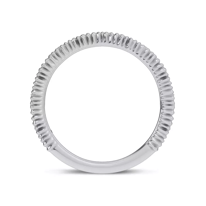 18K White Gold Ruche Band by Christian Siriano