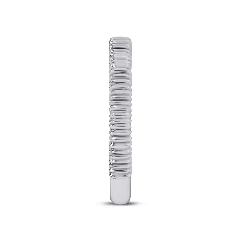 18K White Gold Ruche Band by Christian Siriano