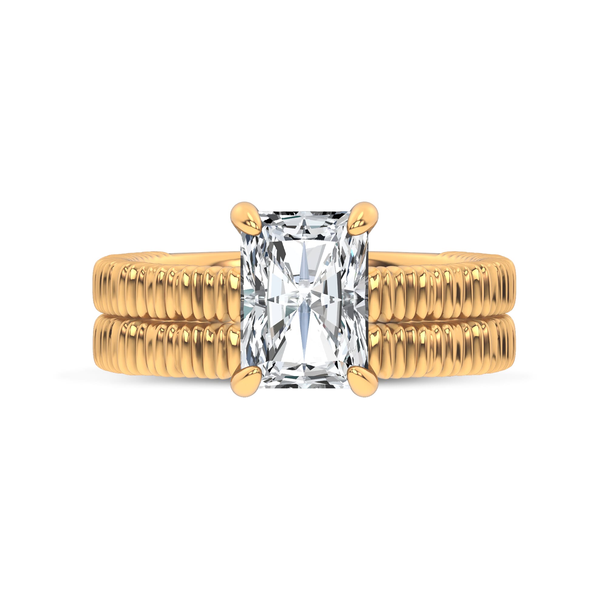 18K Yellow Gold Ruche Band by Christian Siriano