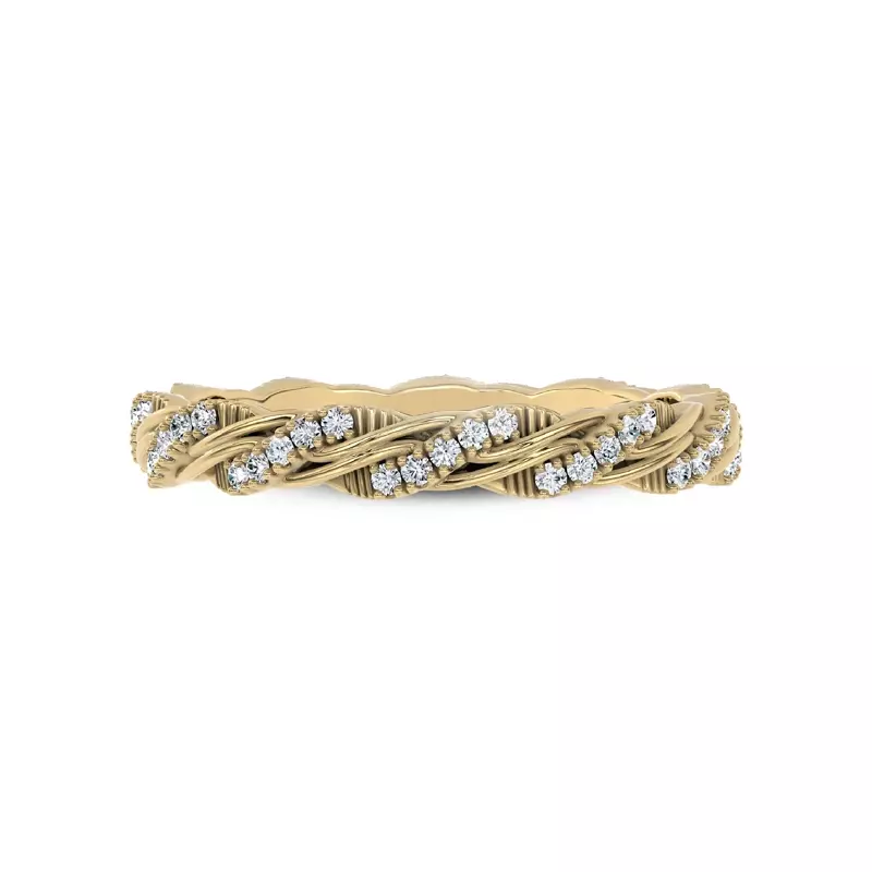 Woven Love Pavé Lab Ininity Band by Christian Siriano