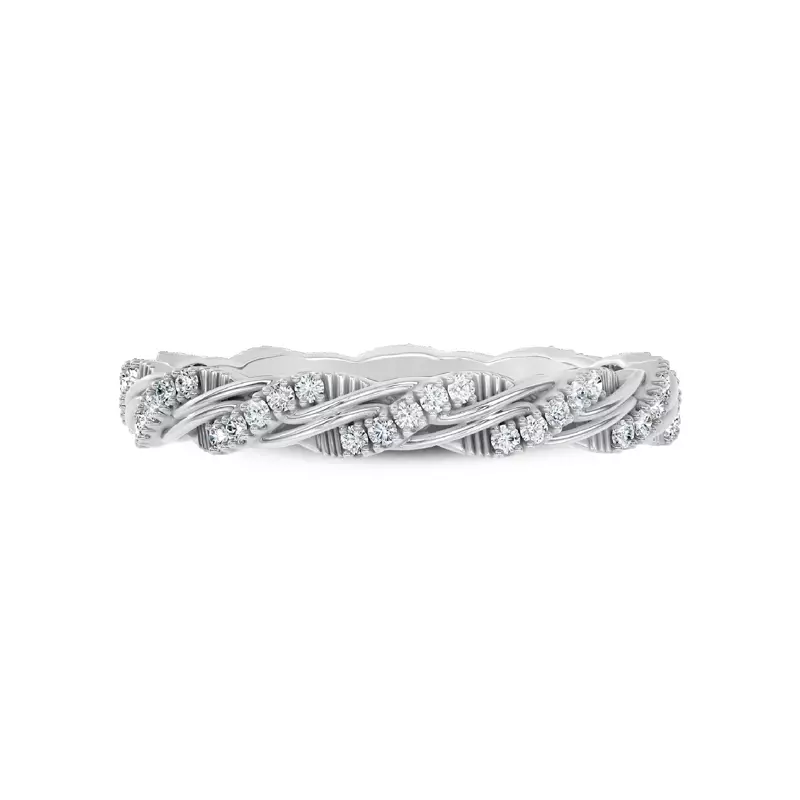Woven Love Pavé Ininity Band by Christian Siriano